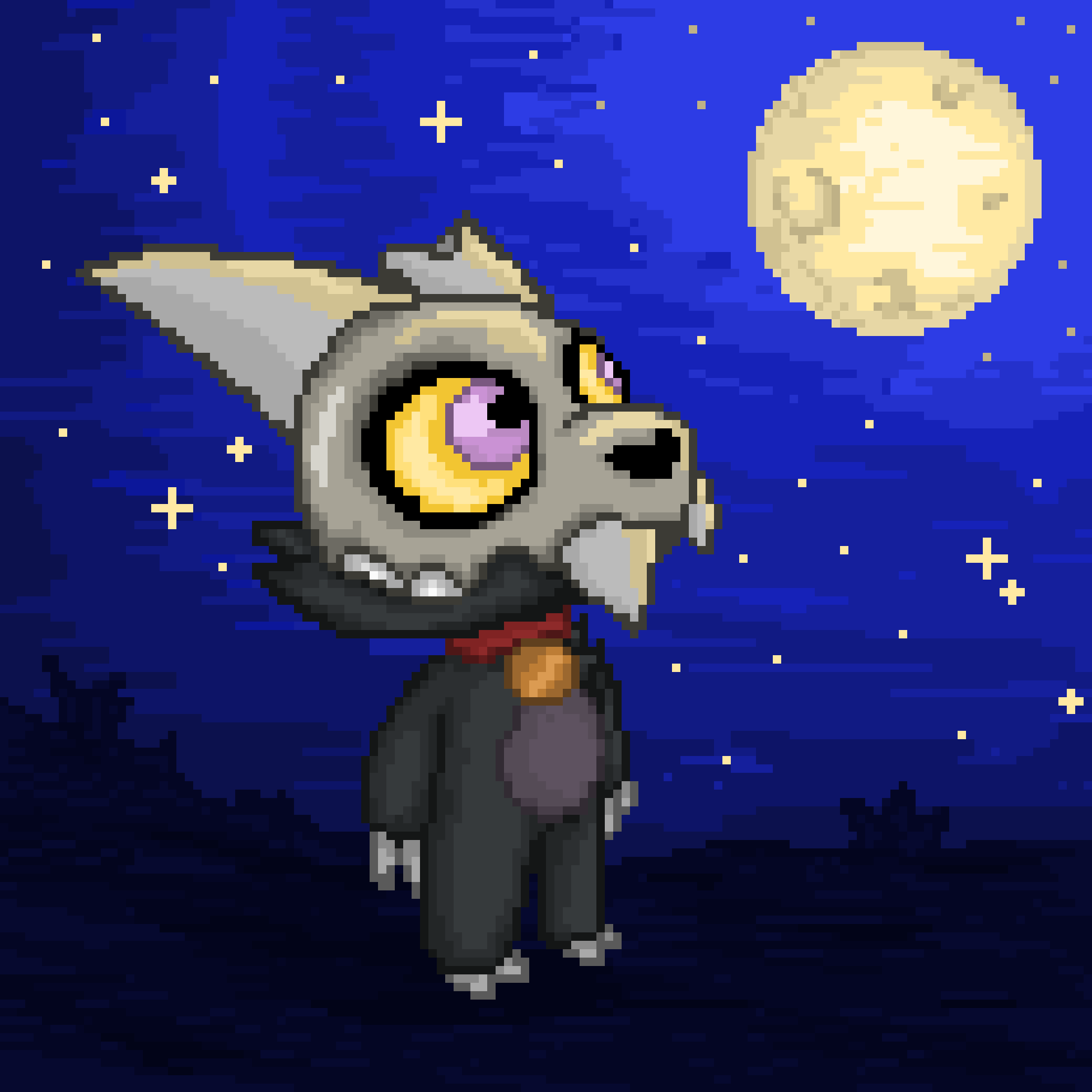 King Owl Pixel Art
